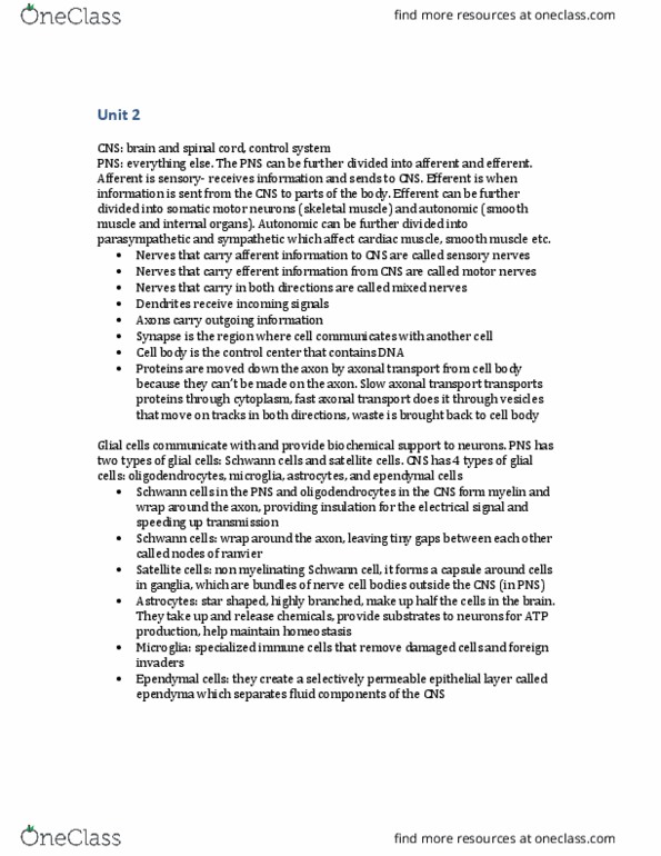 BIOL273 Chapter Notes - Chapter 2: Axoplasmic Transport, Cardiac Muscle, Skeletal Muscle thumbnail