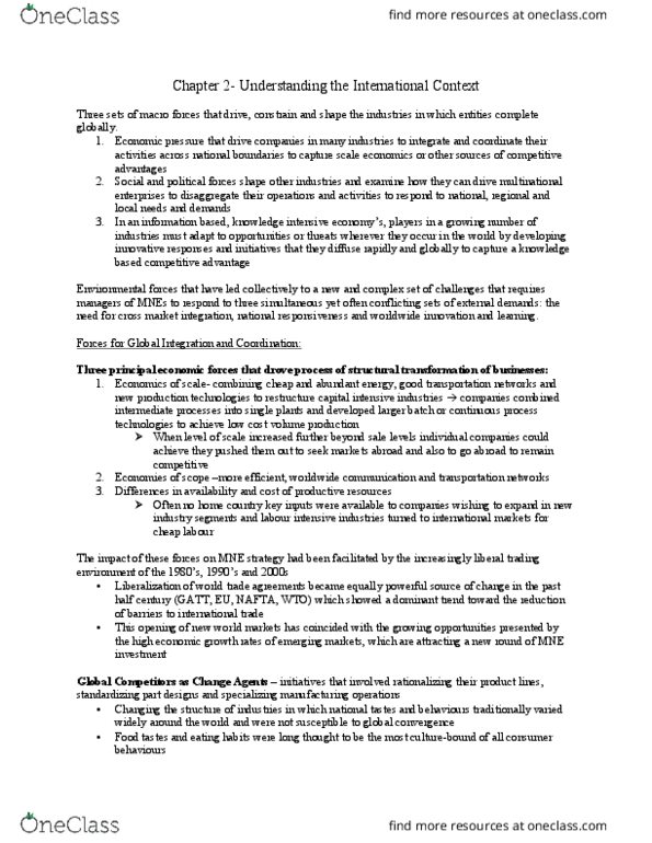 BU491 Chapter Notes - Chapter 2: Cpg Site, Import Substitution Industrialization, General Agreement On Tariffs And Trade thumbnail