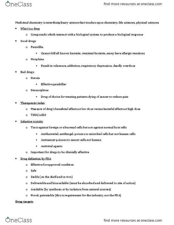 BPS 313 Lecture Notes - Lecture 10: Ketone, Hiv-1 Protease, Phosphodiesterase thumbnail