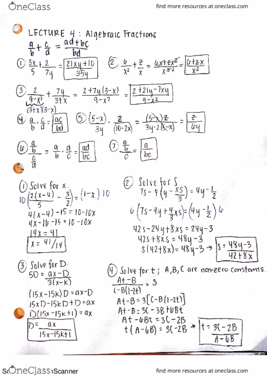 MATH-AD 101 Lecture 4: Algebraic Fractions thumbnail