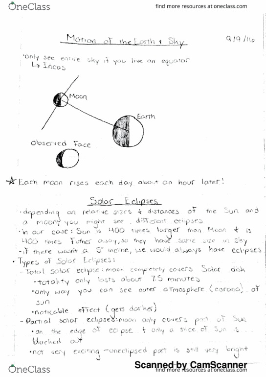 ASTRO 005 Lecture 7: Motion of the Earth and Sky thumbnail