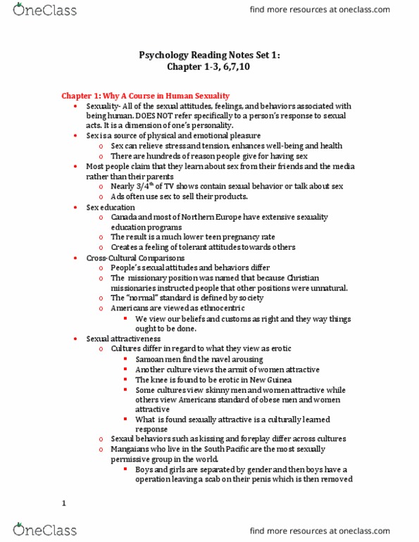 PSYC 210 Chapter Notes - Chapter 1,2,3,6,7,10: Soltyrei, Progestin, Progesterone thumbnail