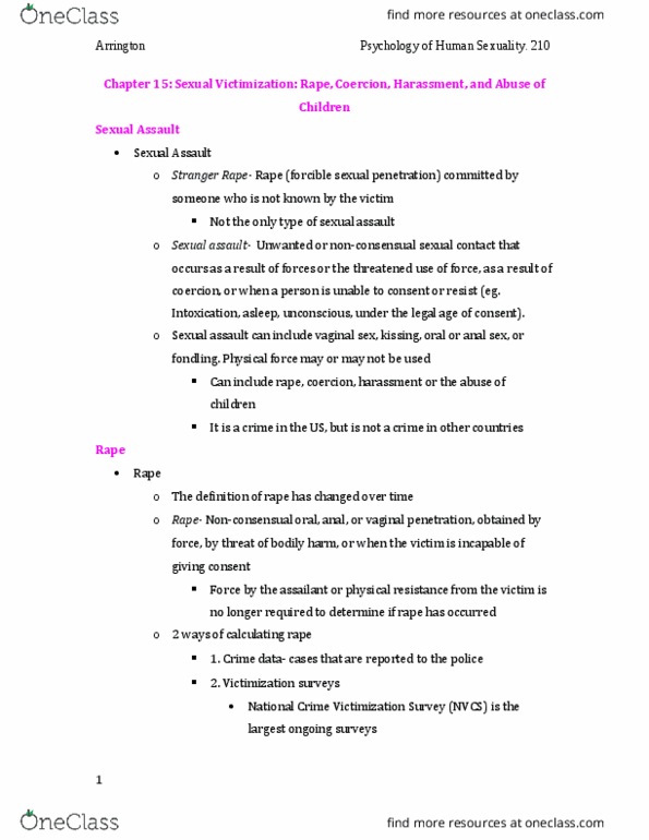 PSYC 210 Chapter Notes - Chapter 15: Ejaculation, Peer Group, Cybersex thumbnail