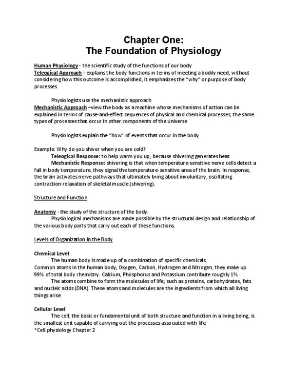 KINE 1P90 Chapter Notes - Chapter 1: Epithelium, Loose Connective Tissue, Skeletal Muscle thumbnail