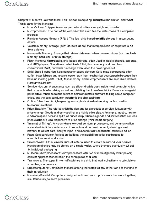 MIS 301 Chapter Notes - Chapter 5: Grid Computing, Silicon Dioxide, Software As A Service thumbnail