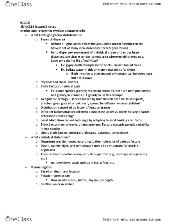 ENWC314 Lecture Notes - Lecture 2: Delmarva Peninsula, Water Potential, Xylem thumbnail