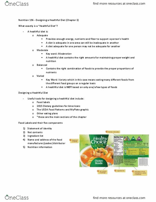 HN 196 Lecture Notes - Lecture 3: Cholesterol, Gluten, Maple Syrup thumbnail