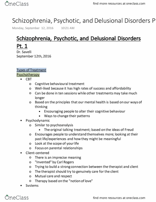 HLTHAGE 1CC3 Lecture 3: Schizophrenia, Psychotic, and Delusional Disorders Pt. 1 thumbnail