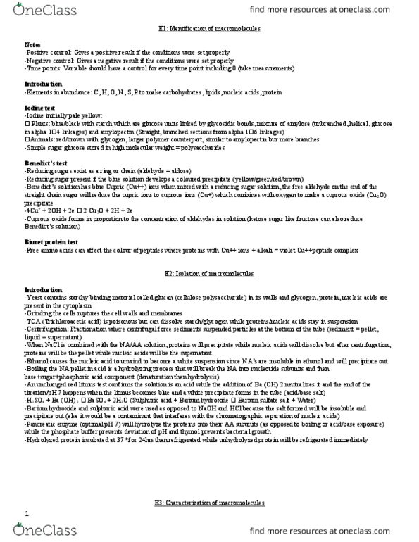 BIOL130L Chapter Notes - Chapter 1-8: Semipermeable Membrane, Synapsis, Cell Plate thumbnail