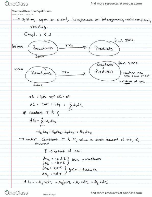 MAT E301 Lecture 19: 19 Chemical Reaction Equilibrium thumbnail