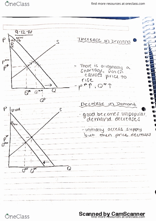 ECON 102 Lecture 9: econ day 9 9-12-16: Inc & Dec of Demand and Supply on graphs thumbnail