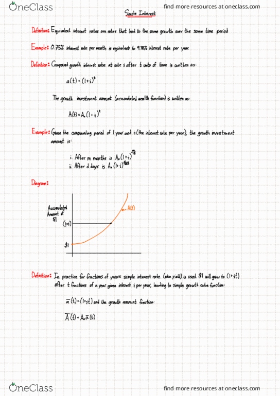 MATH 2FM3 Lecture Notes - Lecture 3: Anisette, United States Treasury Security, Interest thumbnail