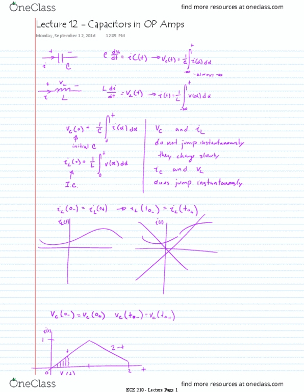 ECE 210 Lecture 12: Capacitors in OP Amps thumbnail