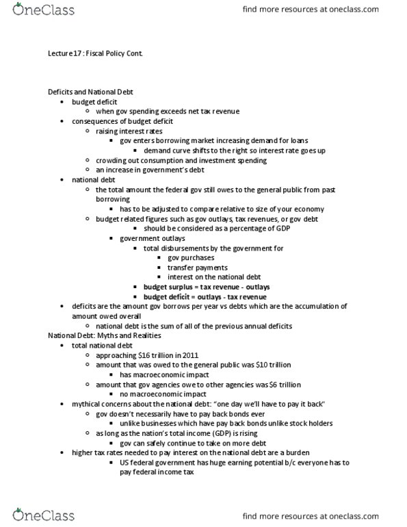 ECON-UA 1 Lecture Notes - Lecture 17: Demand Curve thumbnail