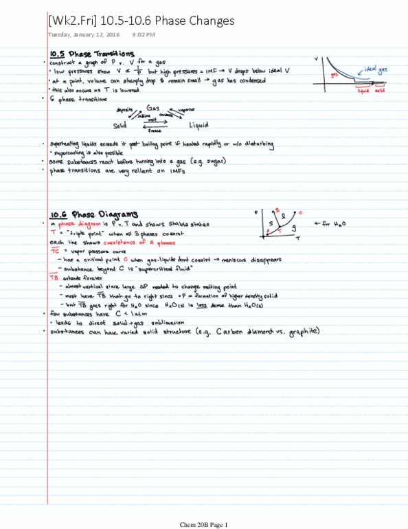 CHEM 20B Lecture 2: [Wk2.Fri] 10.5-10.6 Phase Changes thumbnail