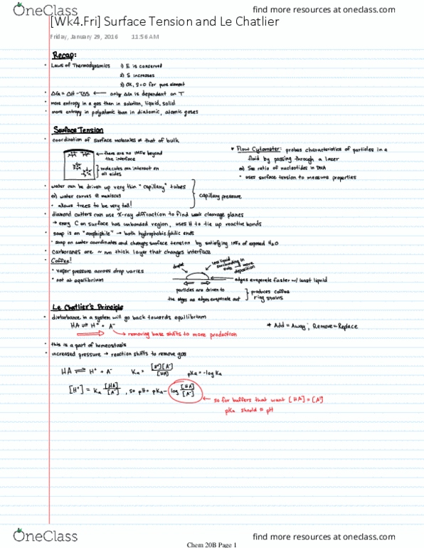 CHEM 20B Lecture 4: [Wk4.Fri] Surface Tension and Le Chatlier thumbnail