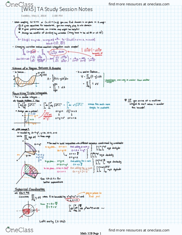 MATH 32B Lecture 5: [Wk5] TA Study Session Notes thumbnail