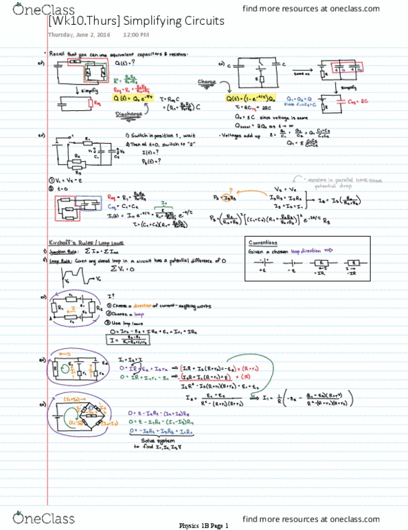 PHYSICS 1B Lecture 10: [Wk10.Thurs] Simplifying Circuits thumbnail