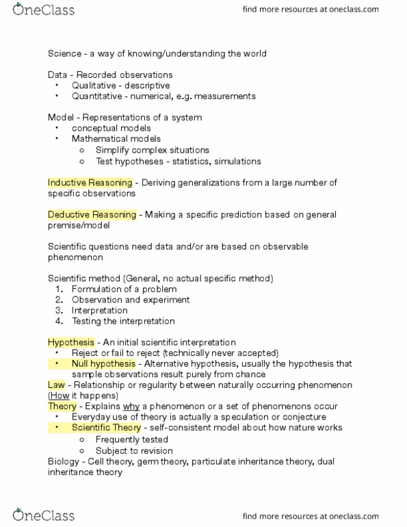 BIOL 190 Lecture Notes - Lecture 5: Cell Theory, Molecular Orbital Theory, Kinetic Theory Of Gases thumbnail