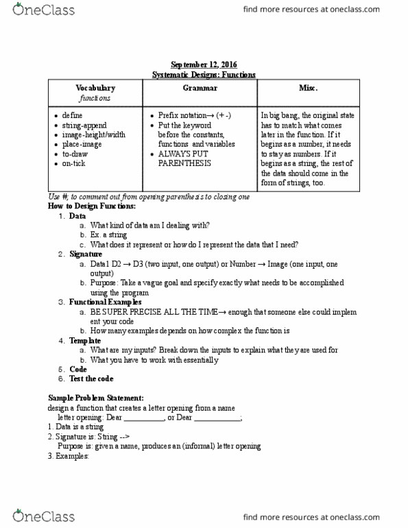 CS 2500 Lecture Notes - Lecture 3: Polskie Radio Program Iii, Big Bang thumbnail