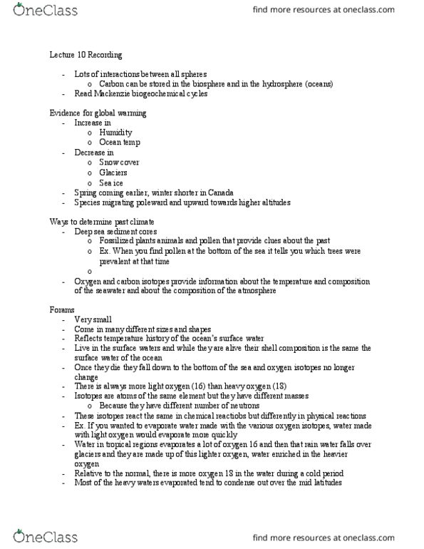 ESS205H1 Lecture Notes - Lecture 10: Younger Dryas, Medieval Warm Period, Longwave thumbnail