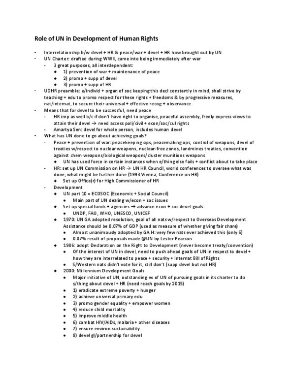 INTD 200 Lecture Notes - Millennium Development Goals, Amartya Sen, Lester B. Pearson thumbnail