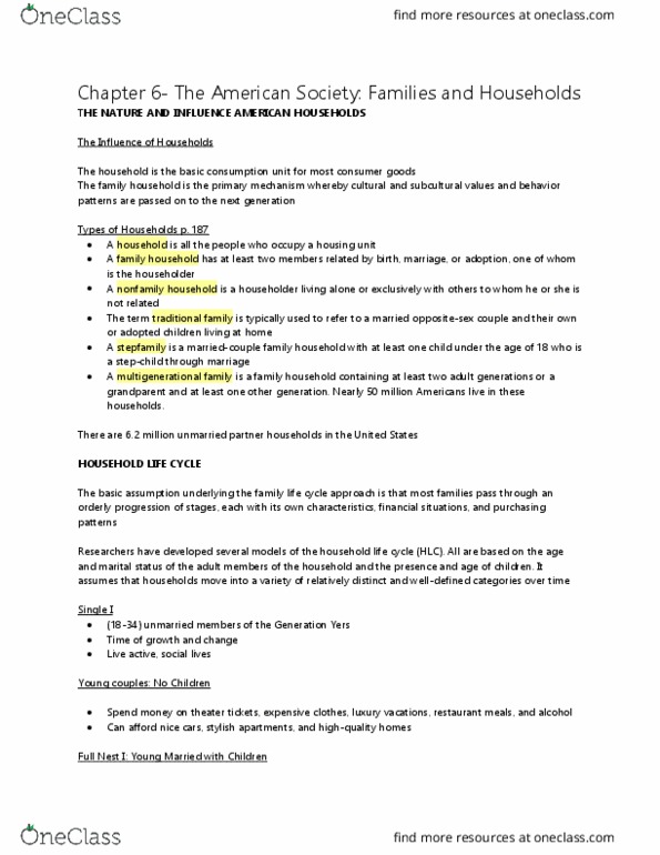 MKG 310 Chapter Notes - Chapter 6: Silent Treatment, Impression Management, Single Parent thumbnail