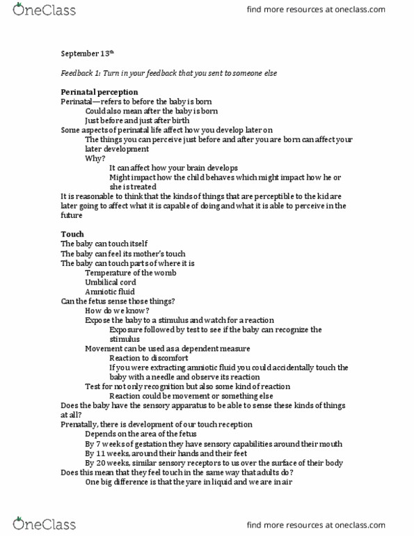 PSYC 304 Lecture Notes - Lecture 3: Facial Expression, Amniotic Fluid, Gestational Age thumbnail