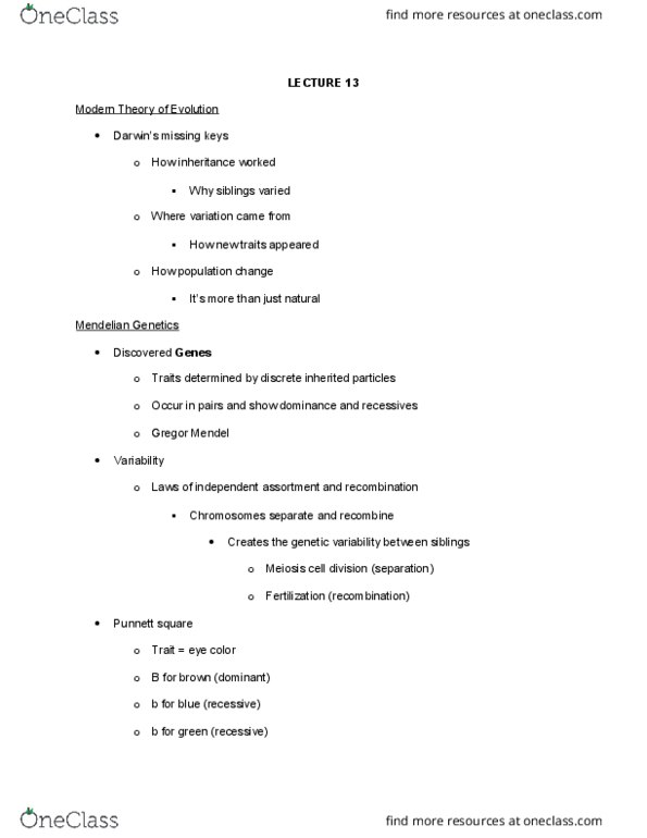 ANTH 1102 Lecture Notes - Lecture 13: Stabilizing Selection, Natural Selection, Sexual Selection thumbnail