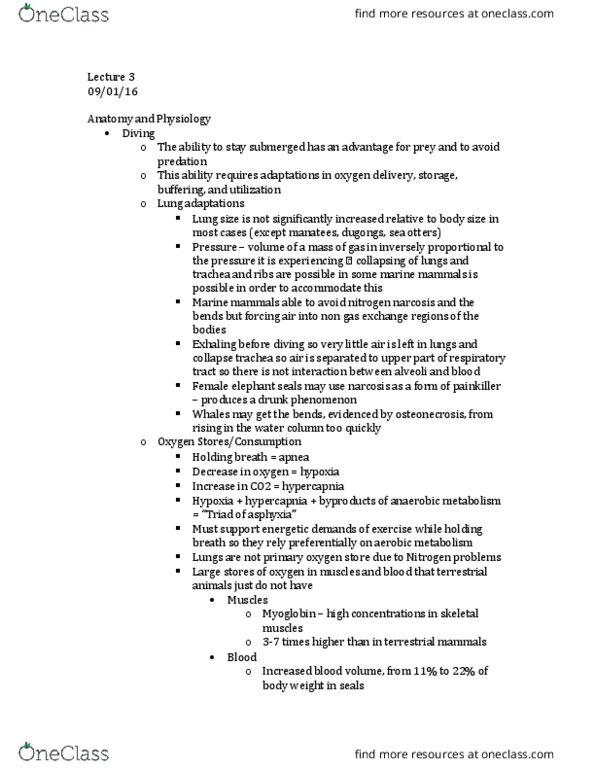 MSC 350 Lecture Notes - Lecture 3: Testicle, Digestion, Tangled thumbnail