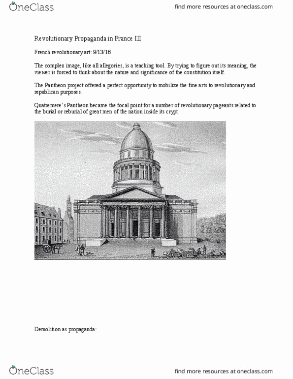 CAS AH 287 Lecture Notes - Lecture 1: Hubert Robert thumbnail