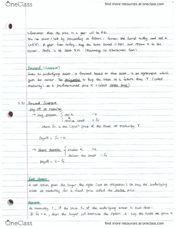 MATH 329 Lecture Notes - Lecture 29: Arbitrage thumbnail