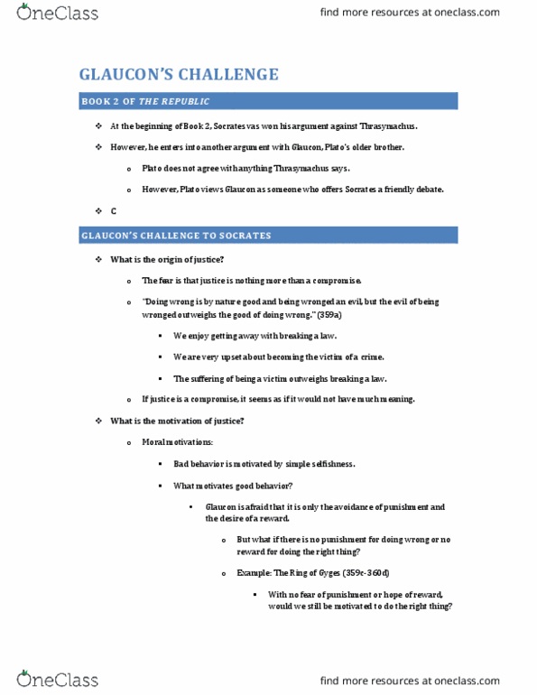 PHL-1502 Lecture Notes - Lecture 8: Nail Gun, Glaucon, Thrasymachus thumbnail