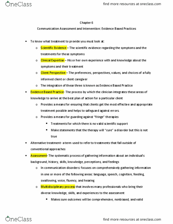 CSD-2259 Chapter Notes - Chapter 6: Individualized Education Program, Standard Score, Raw Score thumbnail