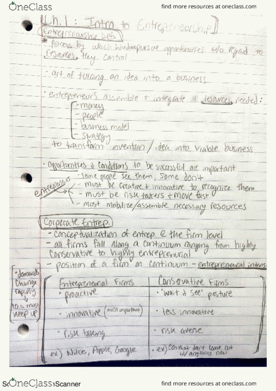 MGMT 340 Lecture 1: MGMT340ch1notes thumbnail