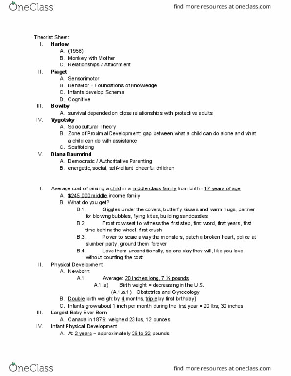 HD FS 102 Lecture 2: Test #2 Class Notes thumbnail