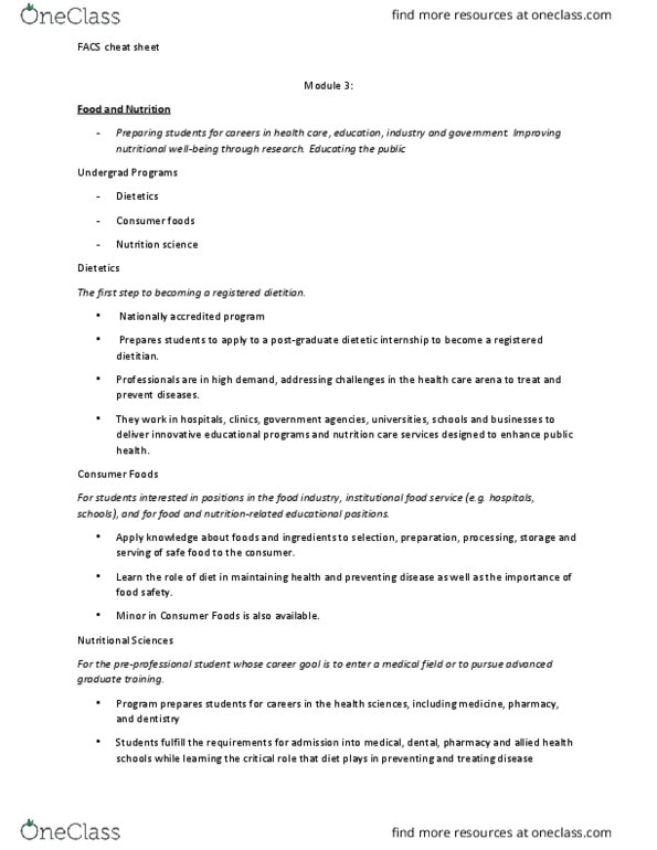 FACS 2000 Lecture Notes - Lecture 2: Childhood Obesity, Nutrition, Oxidative Stress thumbnail