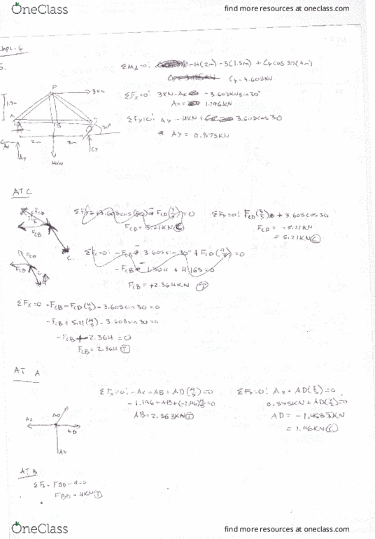 ENGR 2214 Chapter 6: Parital Work of Chpt. 6 Structural Analysis HW Worked Out thumbnail