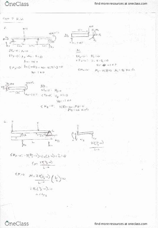 ENGR 2214 Chapter 7: Chpt. 7 Internal Forces HW Worked Out thumbnail