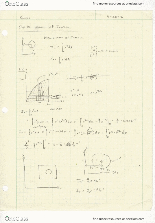 ENGR 2214 Chapter 10: Chpt. 10 Moments of Inertia HW Worked Out thumbnail