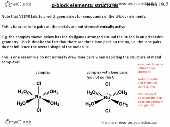 CHEM 324 Lecture Notes - Lecture 3: Trigonal Bipyramidal Molecular Geometry, Trigonal Planar Molecular Geometry, Coordination Geometry thumbnail