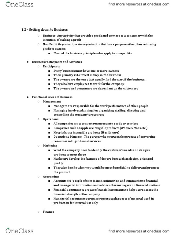 INTB 1202 Chapter Notes - Chapter 1: Financial Statement thumbnail