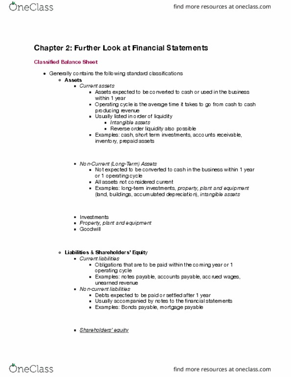 ACCTG300 Chapter Notes - Chapter 2: Accounts Payable, Promissory Note, Current Liability thumbnail