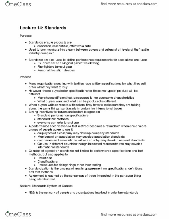 HECOL370 Lecture Notes - Lecture 14: Bunker Gear, Standards Organization, Canada Act 1982 thumbnail