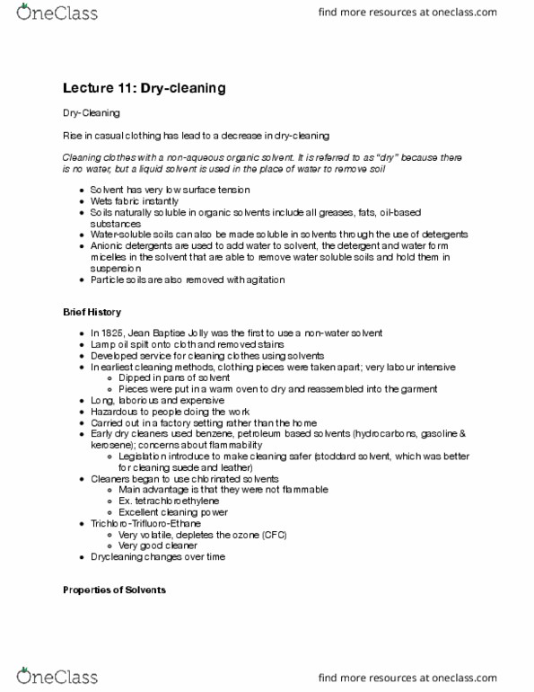 HECOL476 Lecture Notes - Lecture 11: White Spirit, Tetrachloroethylene, Vapor Pressure thumbnail