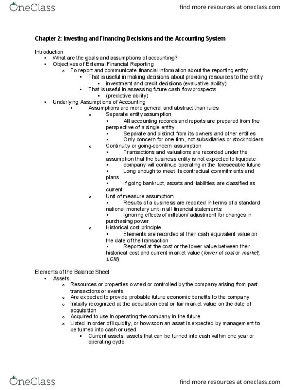 ACCT1021 Chapter Notes - Chapter 2: Accounts Payable, Current Liability, Deferral thumbnail