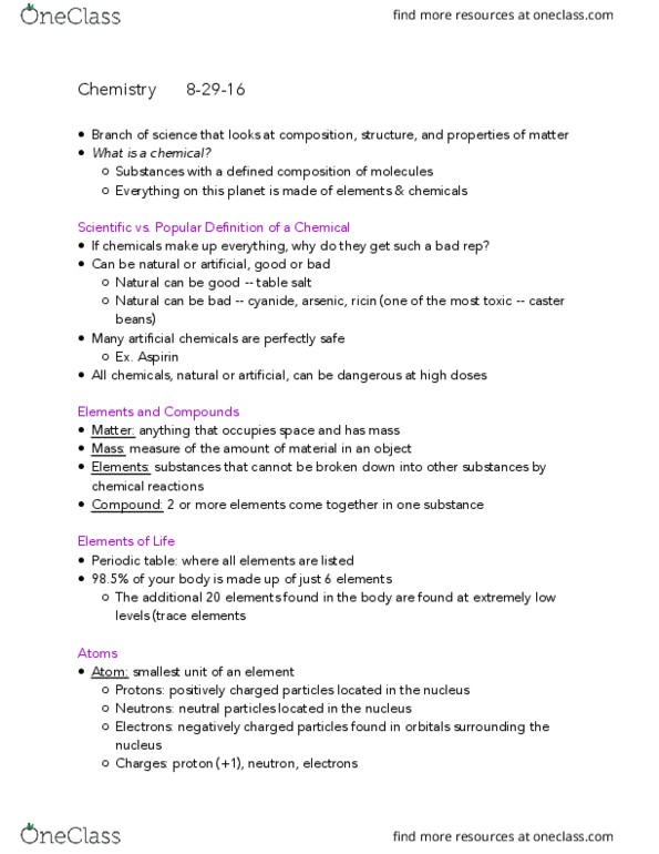 BIO_SC 1010 Lecture Notes - Lecture 4: Ricin, Atomic Number, Periodic Table thumbnail