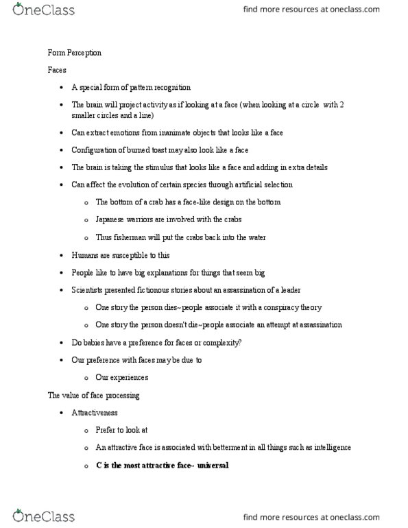 PSYCH 1XX3 Chapter Notes - Chapter 10: One Story, Microexpression, Selective Breeding thumbnail