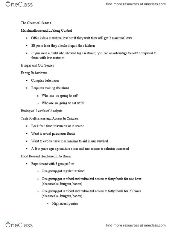 PSYCH 1XX3 Chapter Notes - Chapter 9: Serving Size, Bacon, Online Dating Service thumbnail