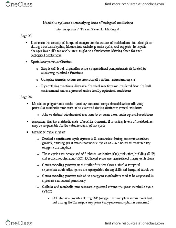 BIOLOGY 3UU3 Chapter Notes - Chapter 2: Nitrogen Fixation, Oxidative Phosphorylation, Phase Transition thumbnail